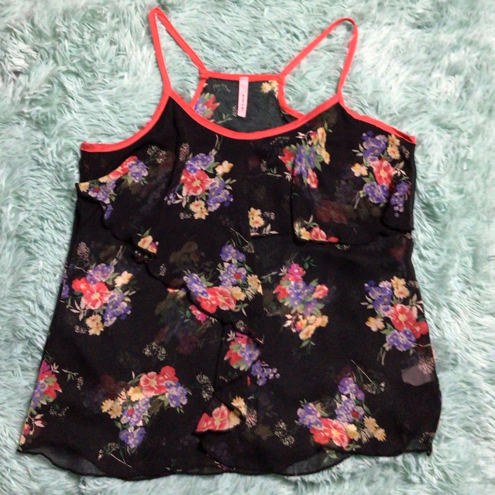 Yoo N Mee sheer floral tank